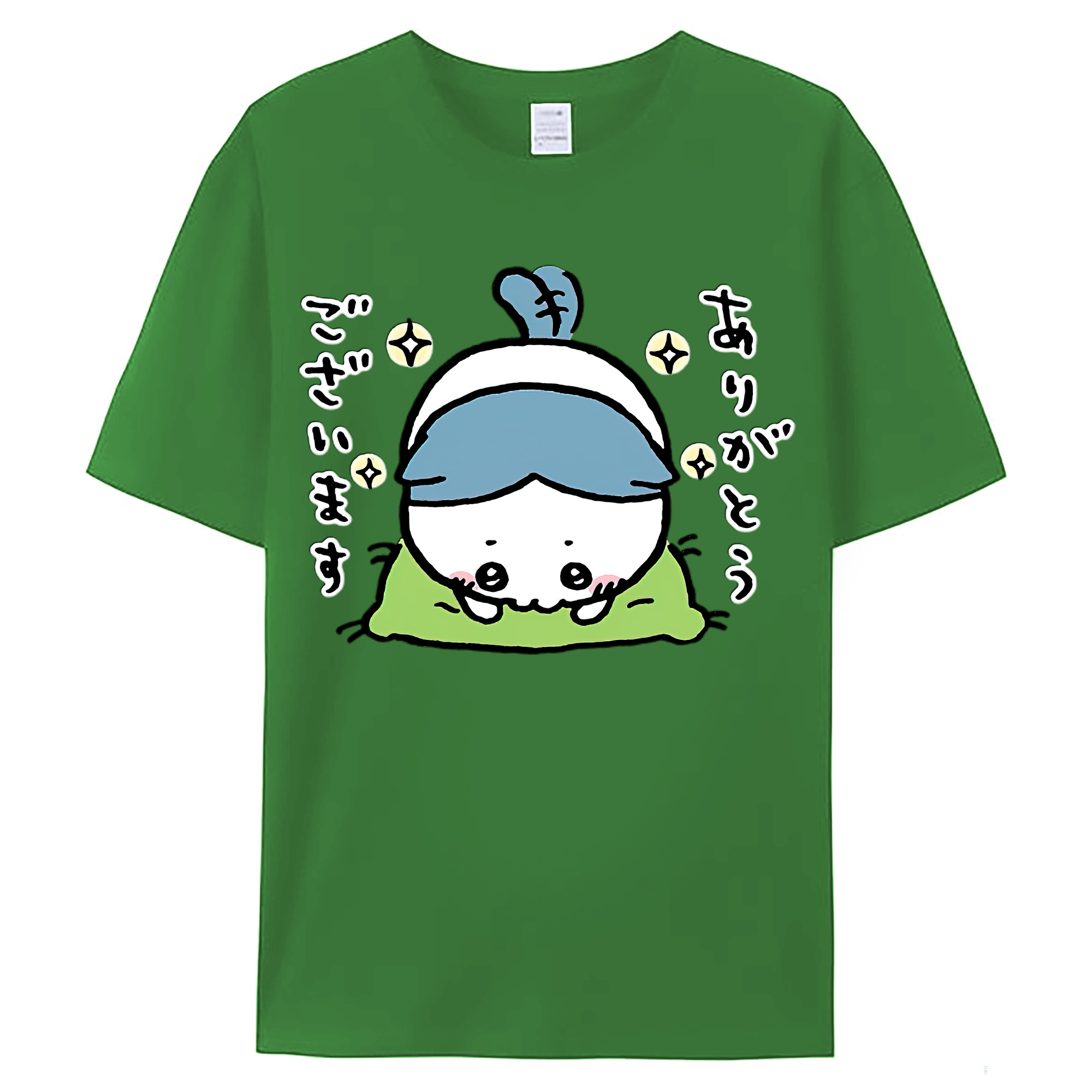 （画像用） ちいかわ ハチワレ Chii-kawa hachiware レディースカジュアルプリントTシャツ（綿100％）